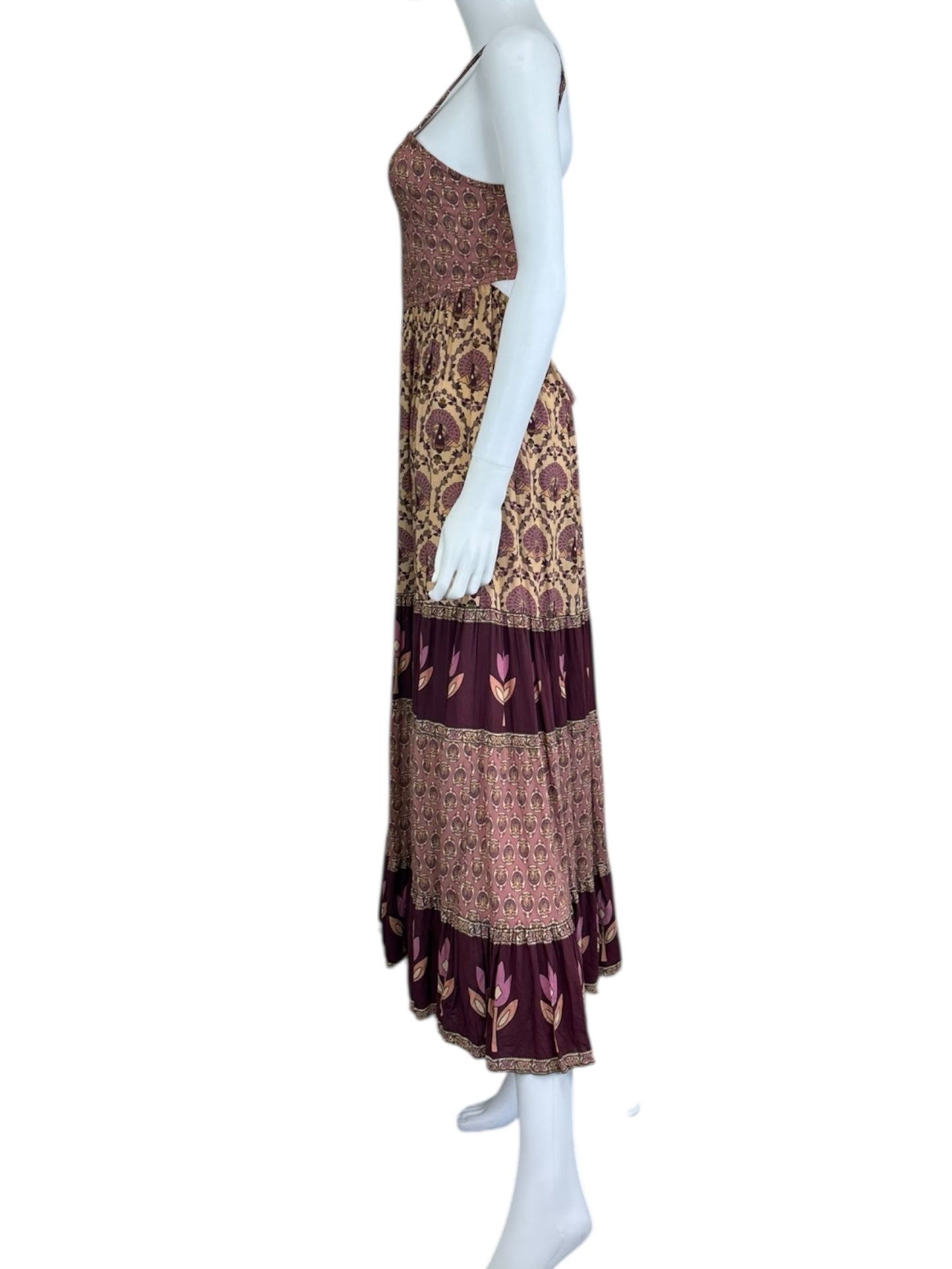 Spell & the Gypsy Cream and Purple Casual Dress Size XS