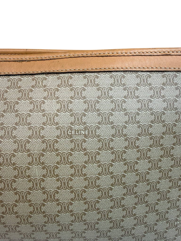 CELINE Vintage Beige Macadam Clutch