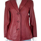 East 5th Red Leather Jacket Size M