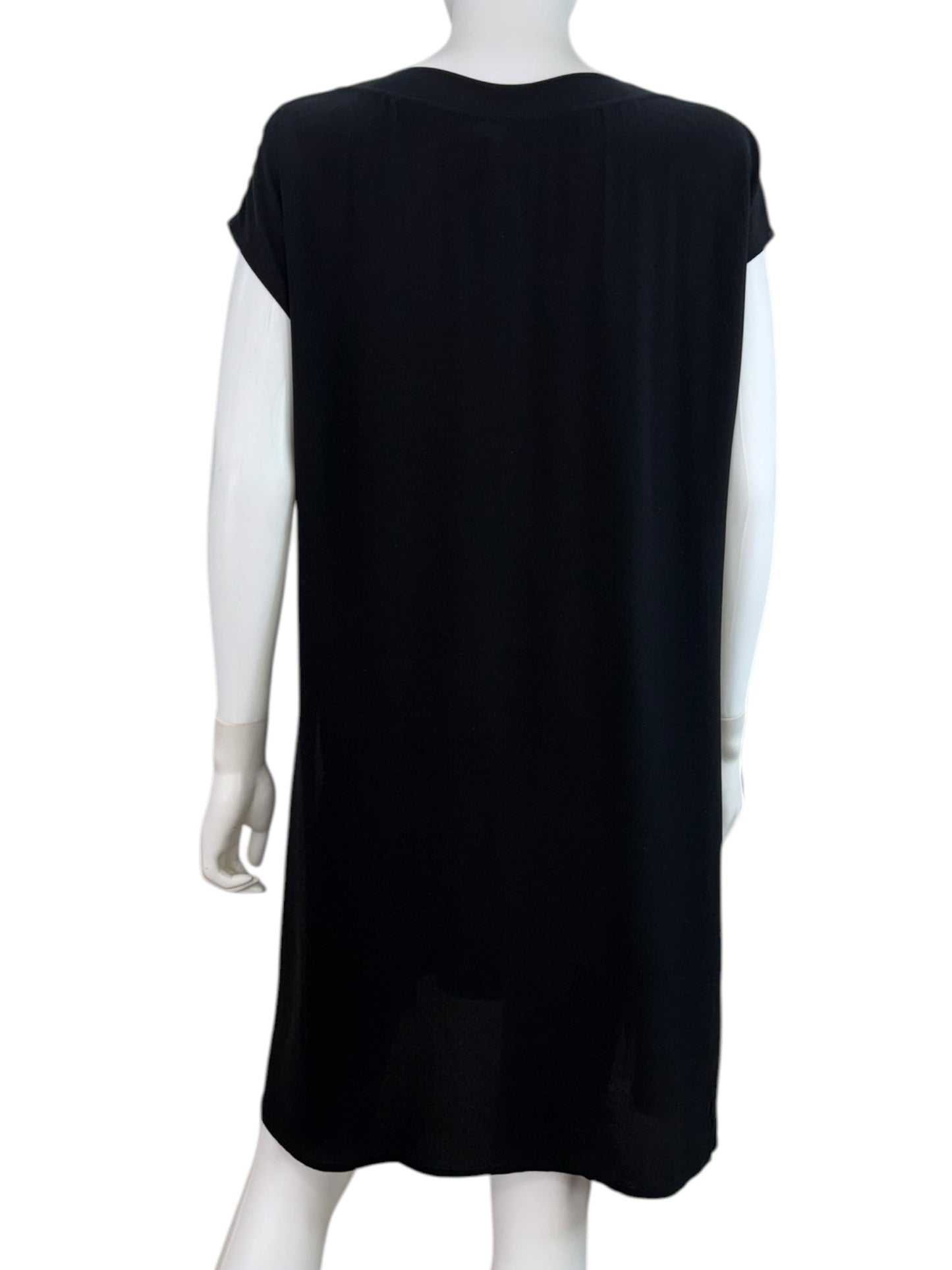 EILEEN FISHER Black 100% Silk Tunic Size S
