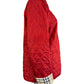 BURBERRY Red Quilted Nylon Barn Jacket Size L