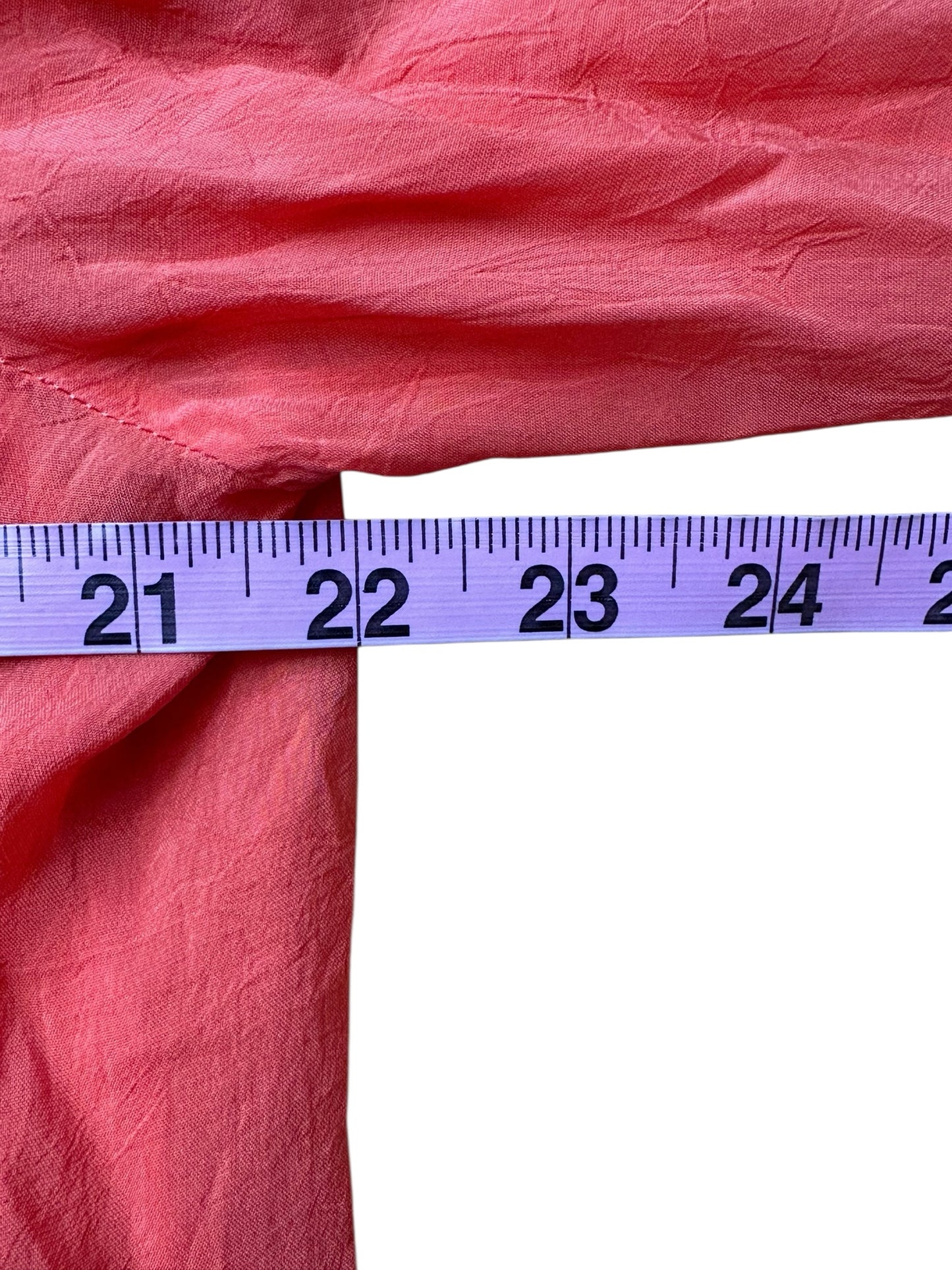 Johnny Was Orange Eyelet Trim Blouse Size L