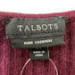 Talbots 100% Cashmere Merlot Ribbed Sweater Size M