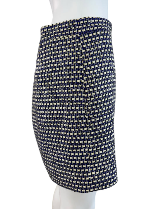 J. Crew Blue Tweed Mini Skirt Size 2