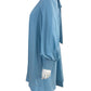 alice & olivia NWT Mineral Blue Gracen Trapeze Chiffon Mini Dress Size S