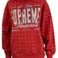 Supreme Red Rhinestone Hoodie Size S