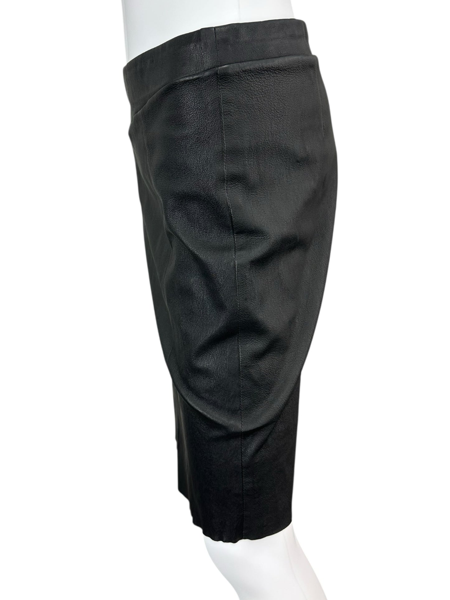 joie Black Genuine Leather Pencil Skirt Size M