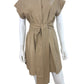KARINA GRIMALDI Tan Leather Dress Size S