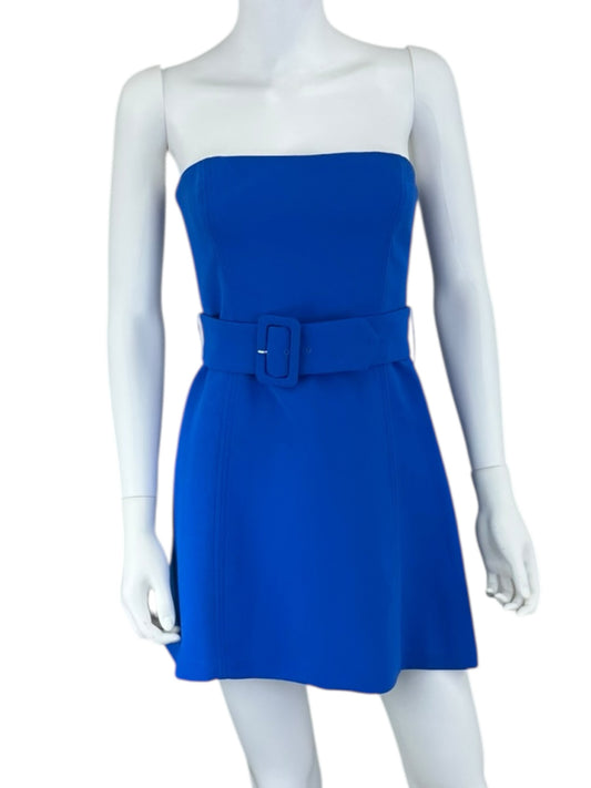 AMANDA UPRICHARD Blue Strapless Mini Cocktail Dress Size S