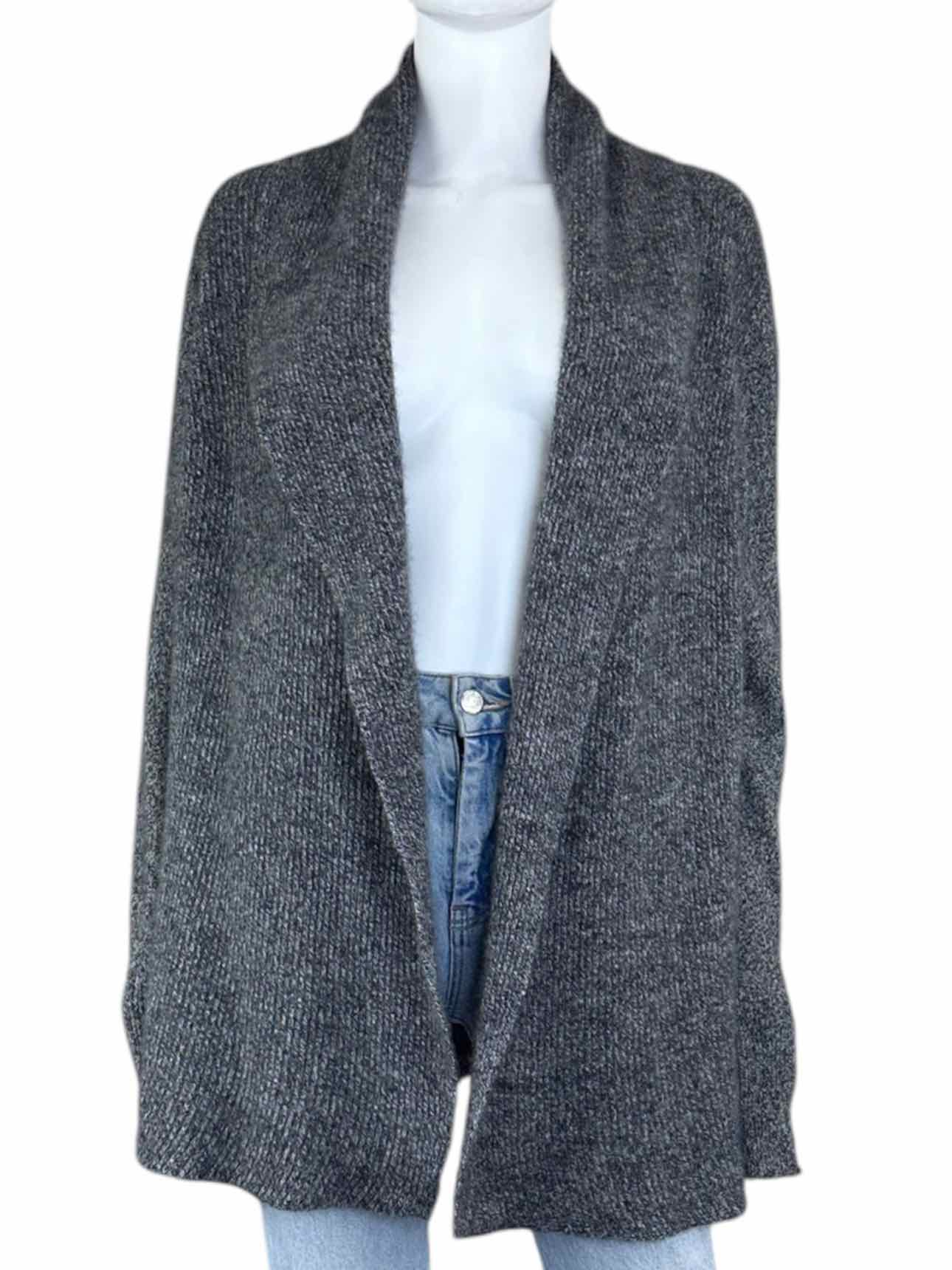 WHITE + WARREN 100% Cashmere Gray Cardigan Size L