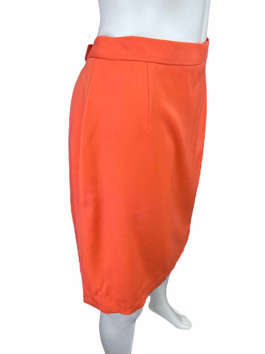 ESCADA Orange Virgin Wool Pencil Skirt Size 40