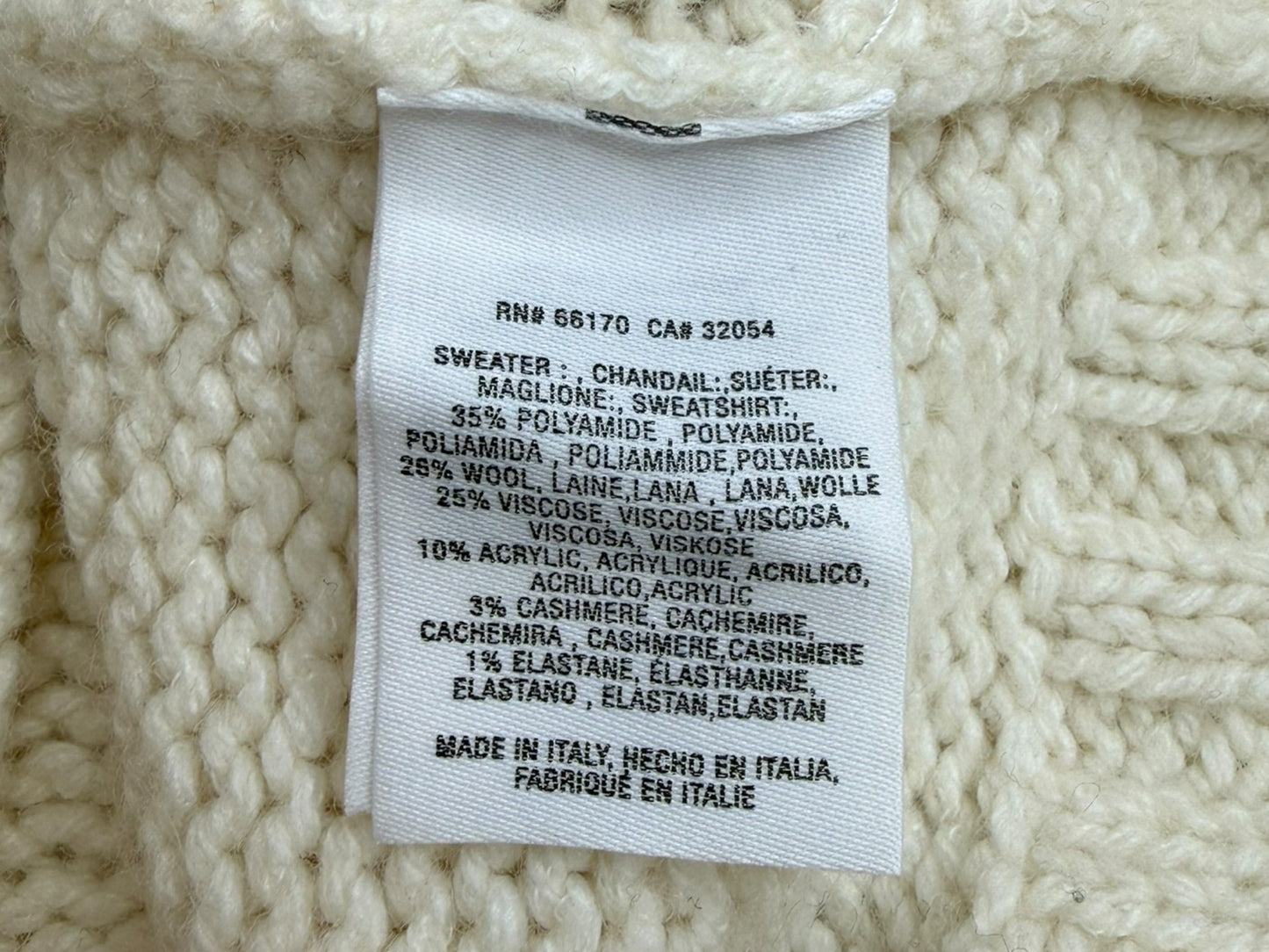 Anthropologie NWT Ivory Sweater Size M