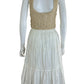 anthropologie Cream Crochet Eyelet Sundress Size S