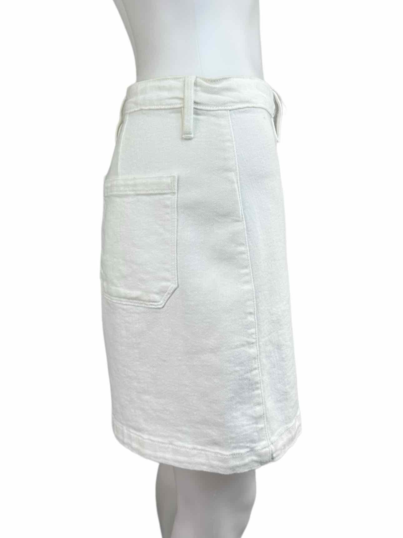 FRAME White Denim Mini Skirt Size 27