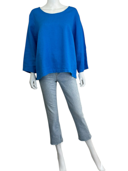 Flax Blue Knit Top Size L