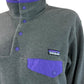 patagonia Gray Lightweight Synchilla Snap-T Pullover Fleece Jacket Size L