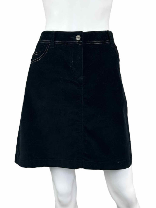 Boden Black Velvet Mini Skirt Size 12