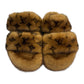 Louis Vuitton Cognac Bom Dia Mink Slides Size 37