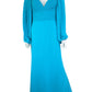 NWT Badgley Mischka Blue Long Dress Size 14