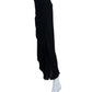 MARIACHER Black Silk Ruched Drape Midi Skirt Size S