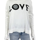 MILLY White LOVE Sweater Size L