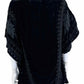 Johnny Was Black Velour Embroidered Blouse Size M