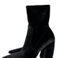 prada Black Velvet Bootie Size 37.5