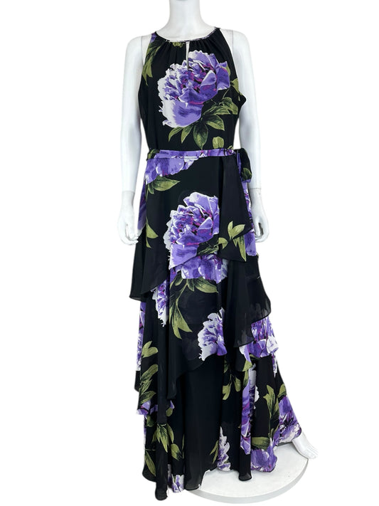 alex marie Black Floral Dress Size 12