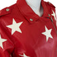 Buddy Love NWT Red Vegan Leather Joplin Star Moto Jacket Size L