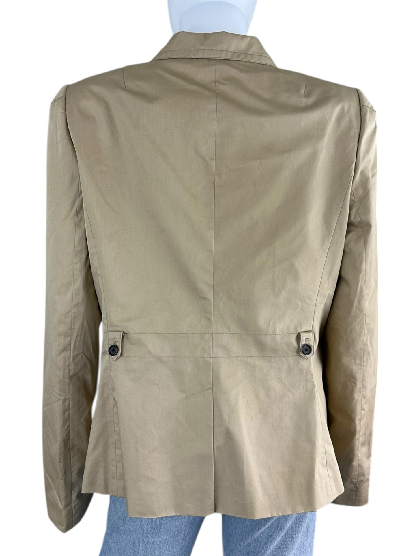 BANANA REPUBLIC NWT Khaki 100% Cotton Blazer Size 14