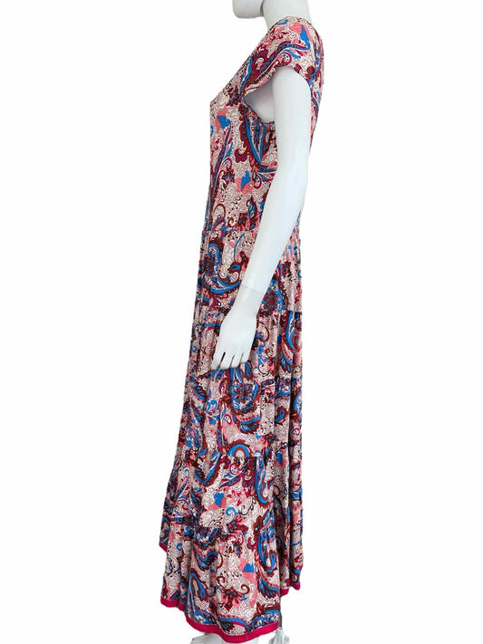 Soft Surroundings Rose Paisley Maxi Dress Size S