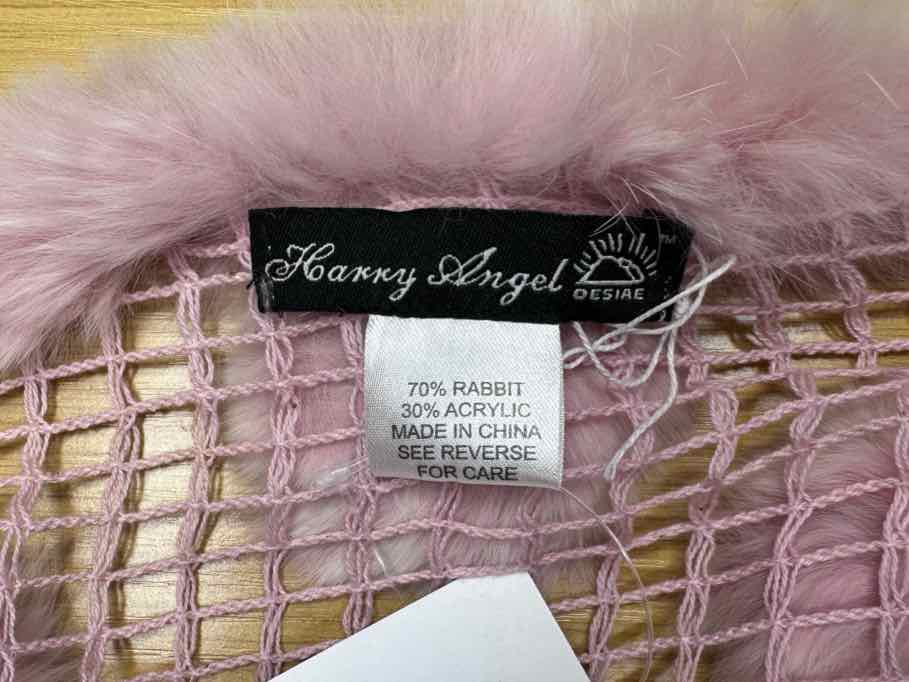 Harry Angel Pastel Pink Rabbit Fur Shawl Size O/S
