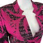 MING WANG Black And Pink Knit Jacket Size S