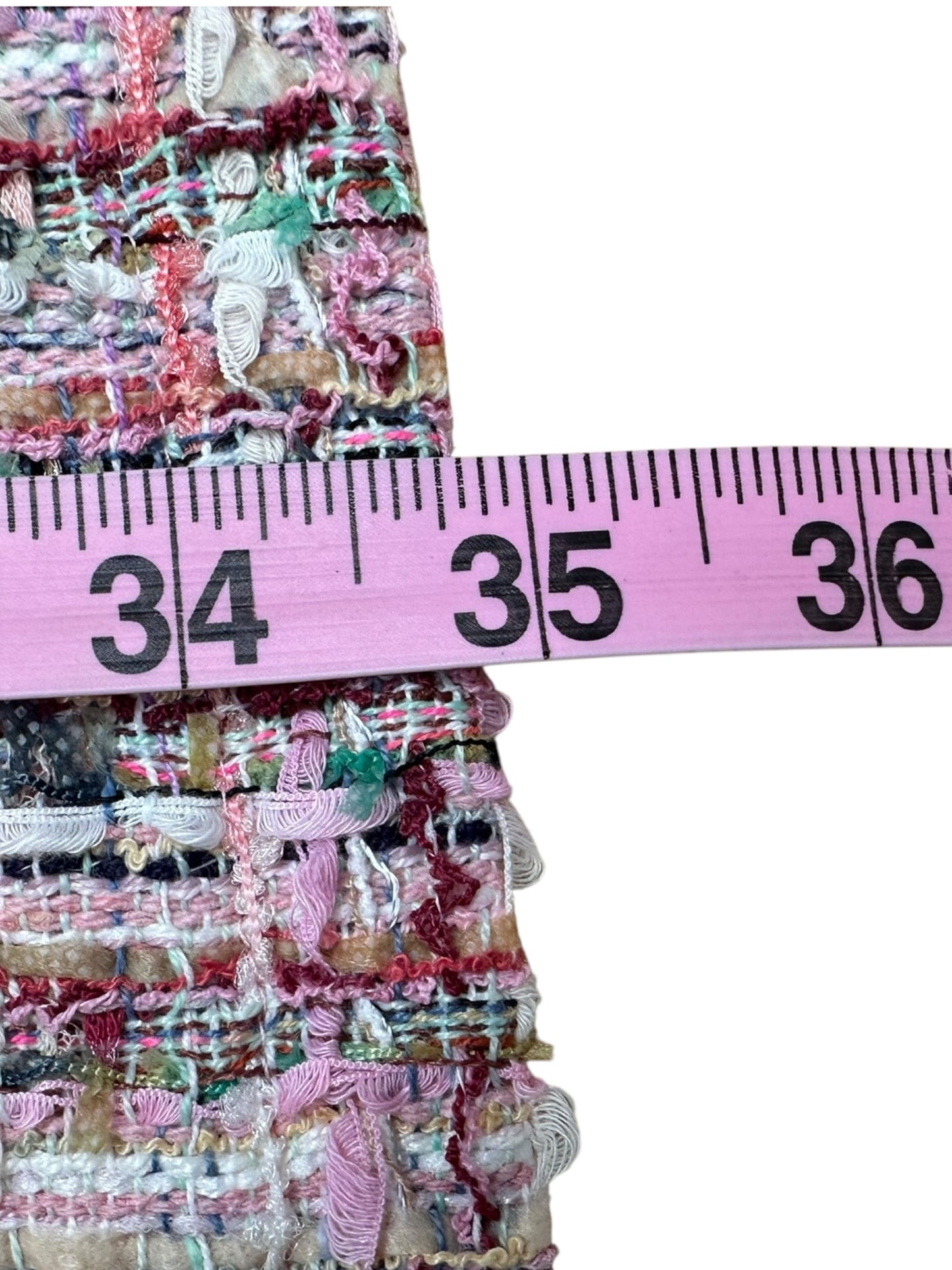 VOY Pink Tweed Shift Dress Size L