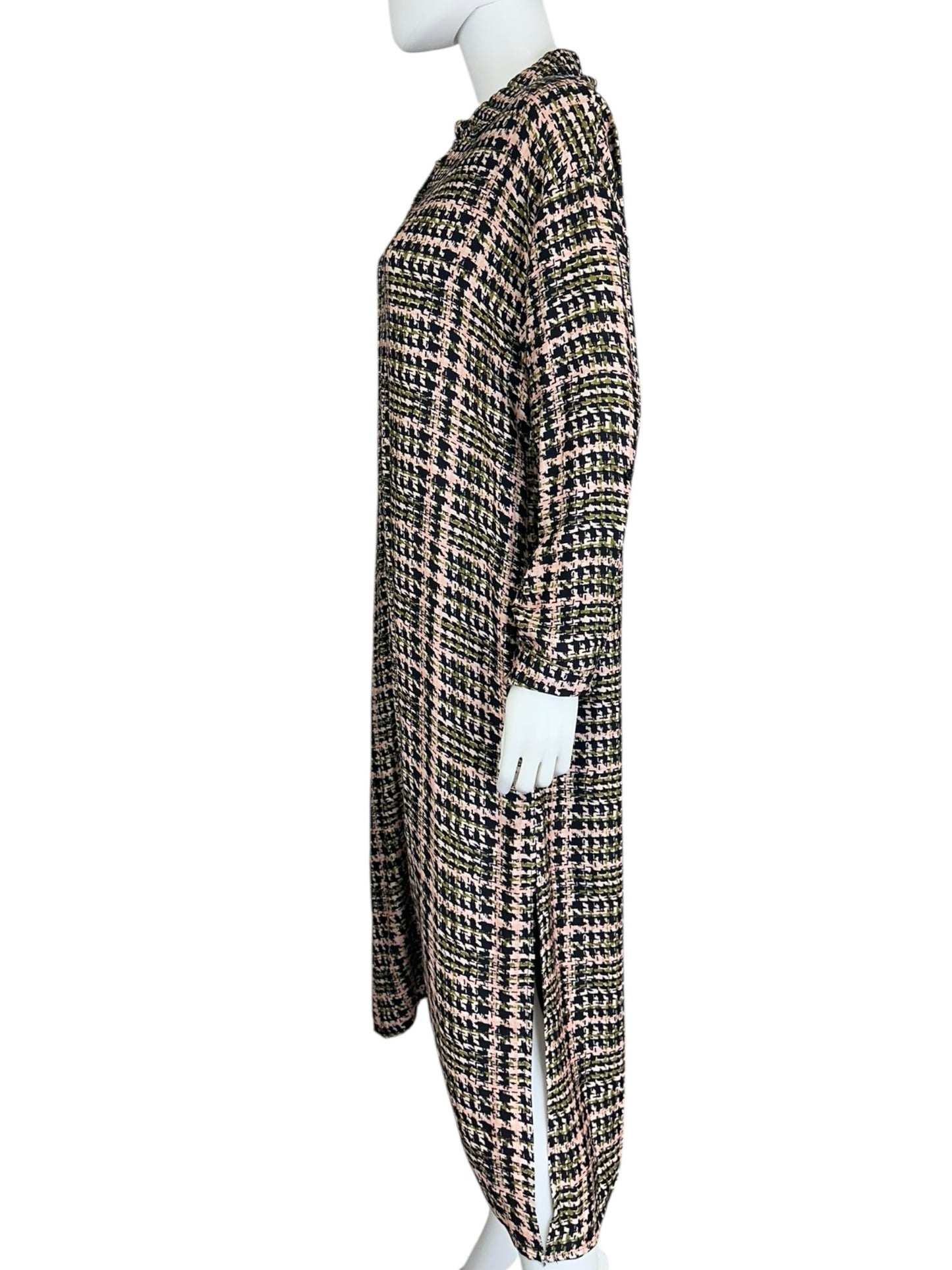 Sadie & Sage NWT Houndstooth Print Shirt Dress Size M