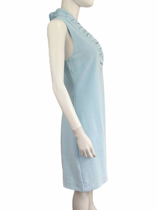 Lilly Pulitzer Blue Ruffle Trim Casual Dress Size L