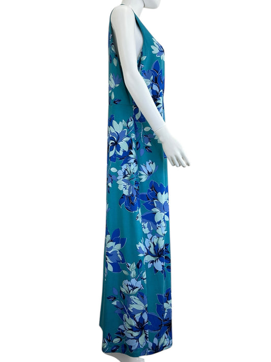 Coldwater Creek NWT Teal Floral Maxi Dress Size 1X