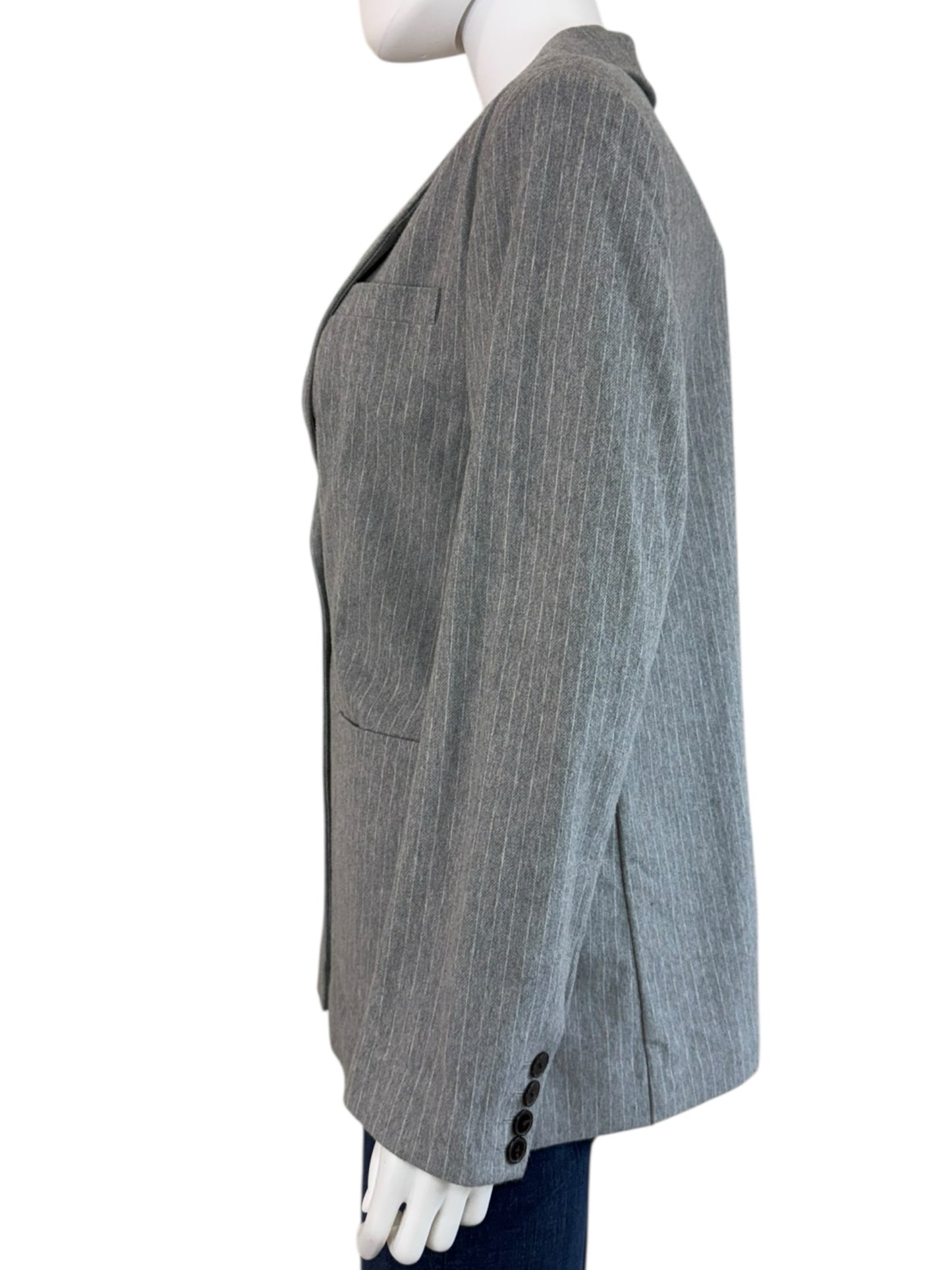 BANANA REPUBLIC Grey Pinstripe Blazer Size 6