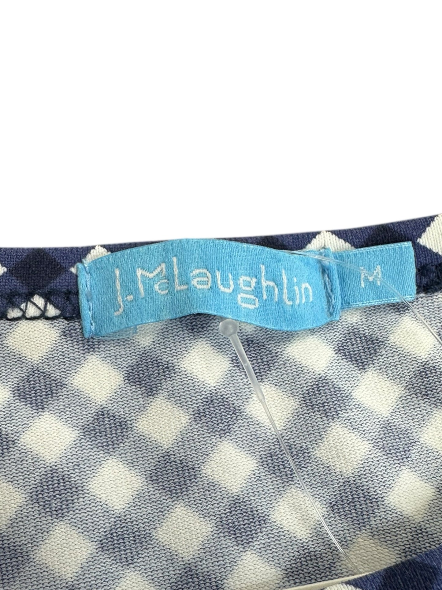 J. McLaughlin Blue And White Checkered Blouse Size M
