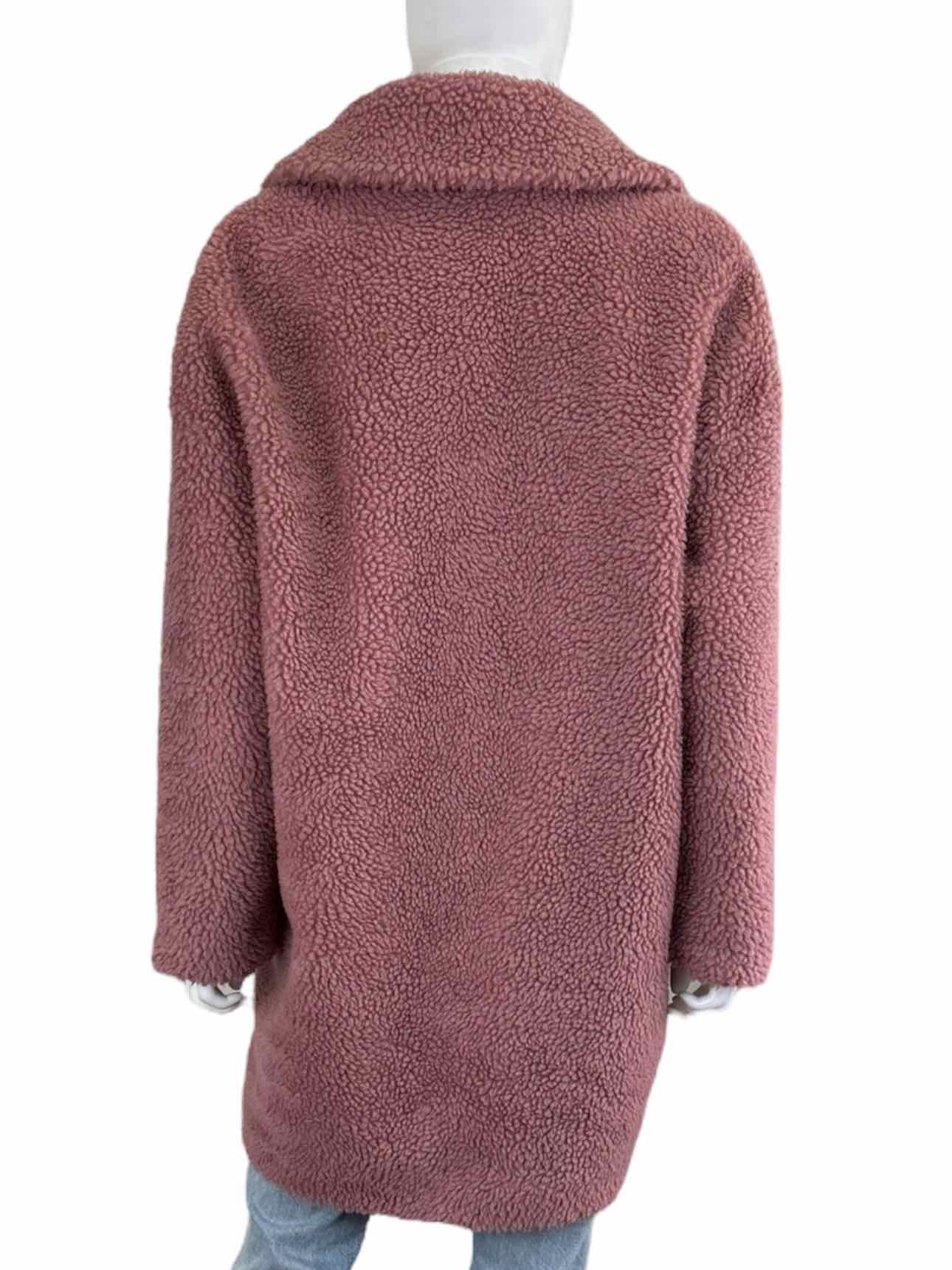 Abercrombie & Fitch Pink Sherpa Coat Size L