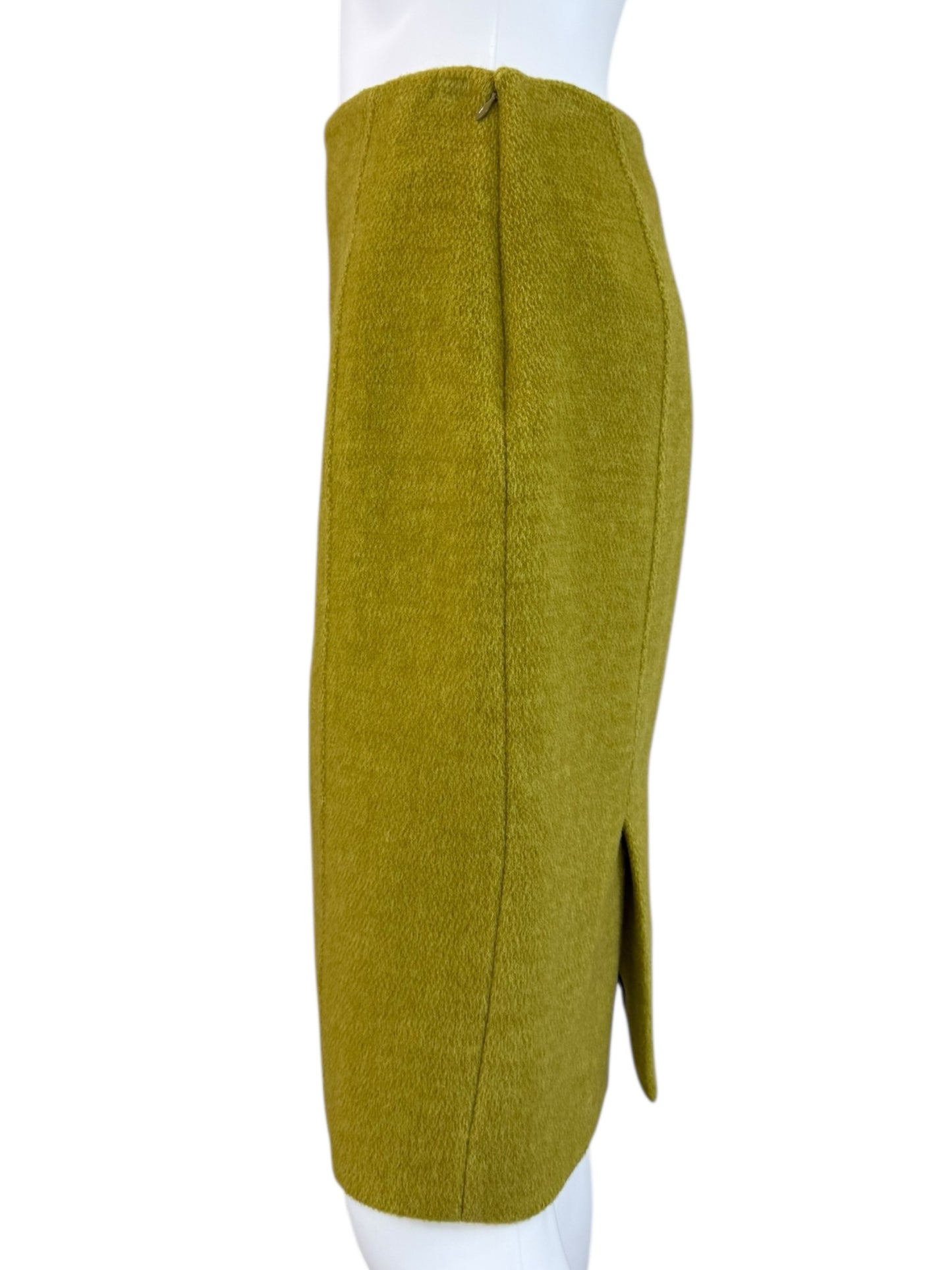 Jonathan Saunders Olive Wool Pencil Skirt Size 8