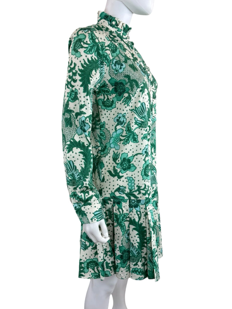 TUCKERNUCK Green Paisley Mini Dress Size M
