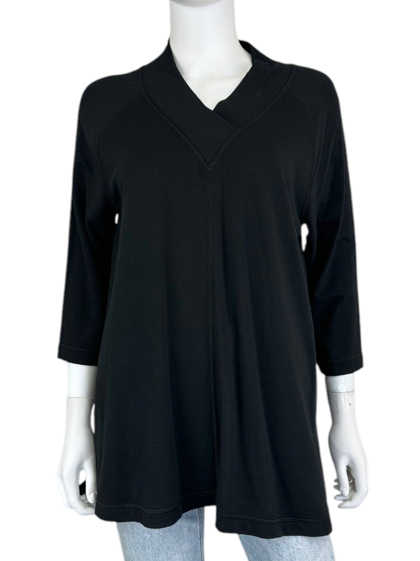 J. Jill NWT Black V-Neck Top Size MP