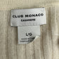 CLUB MONACO Cream Cashmere Sweater Cardigan Size L