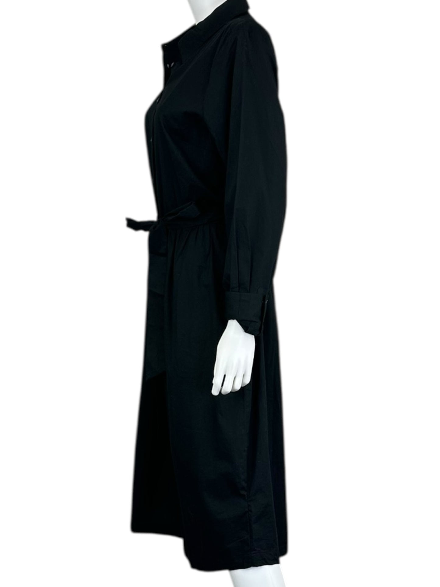 J. Crew Black Shirt Maxi Dress Size 14