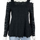 Chicos NWT Black Lace Blouse Size M