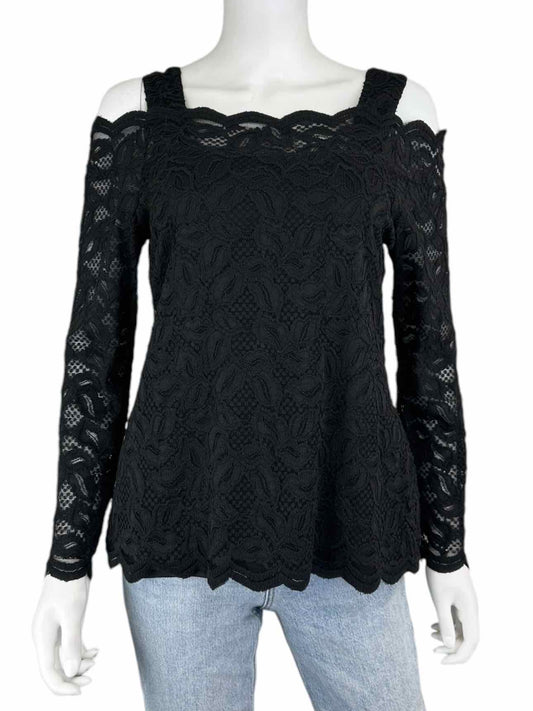 Chicos NWT Black Lace Blouse Size M