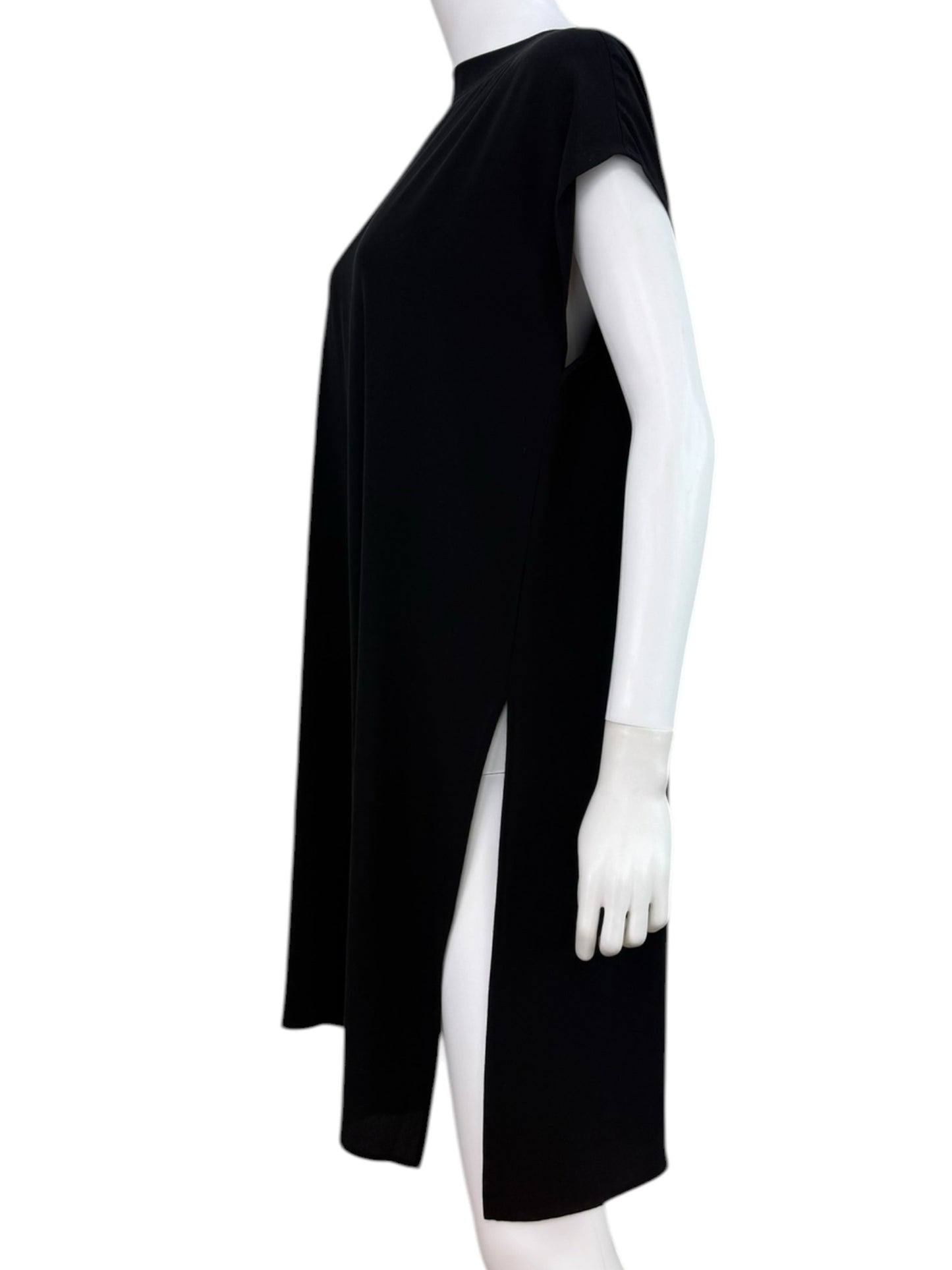EILEEN FISHER Black 100% Silk Tunic Size S