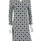 VINCE CAMUTO Black and White Geometric Sheath Dress Size 8