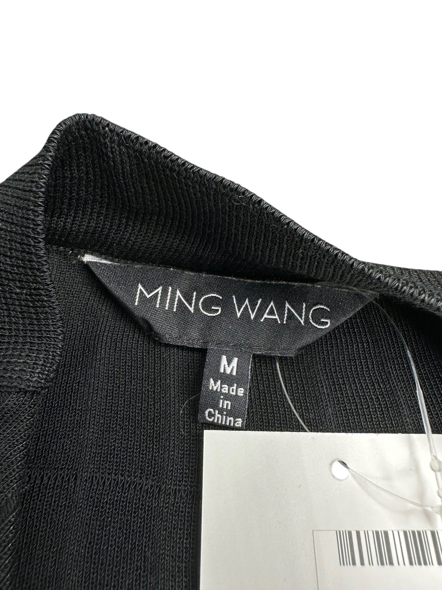 MING WANG Black Striped Cardigan Size M